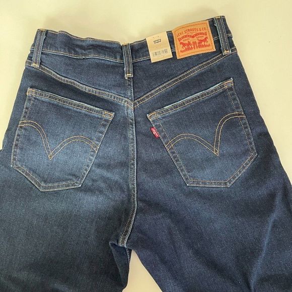 NWT $79 Levi's Ribcage Jeans Size 30x27 Distressed Straight Ankle Button Fly - Picture 6 of 9